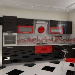 кухня в черно красном цвете