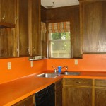 кухня в оранжевых тонах