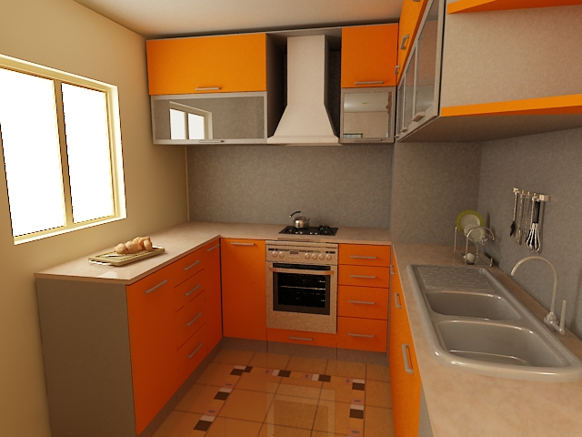 кухни оранжевого цвета фото