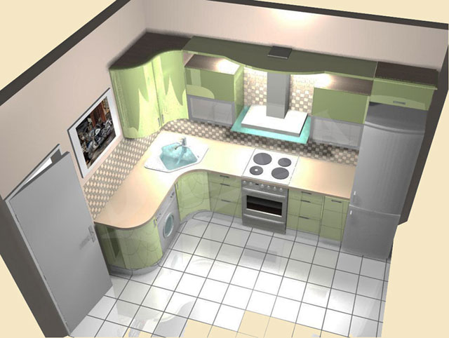 Как оформить дизайн кухни 7 кв.м. (80 фото)