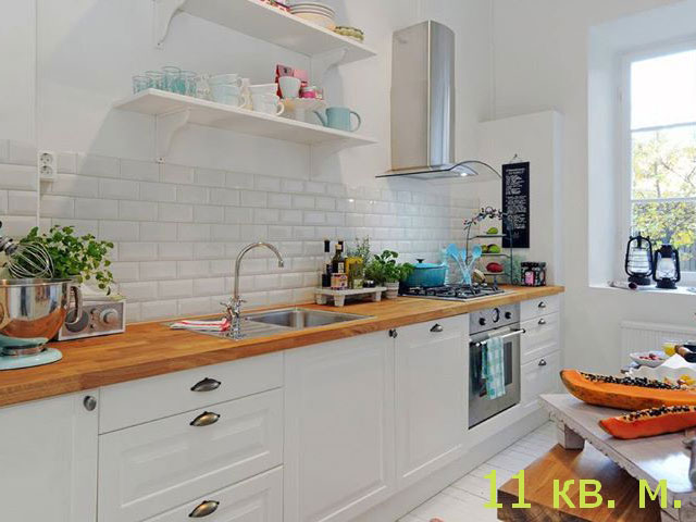 Дизайн кухни 11 кв м (20 фото)
