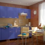 дизайн кухни в синих тонах