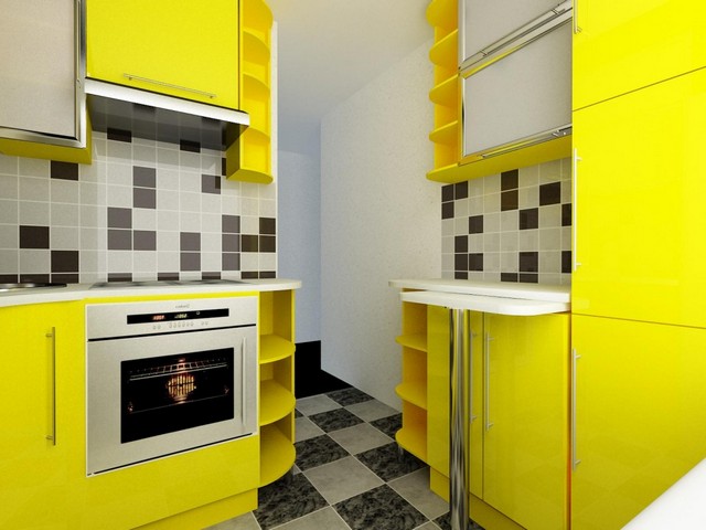 кухни желтого цвета фото