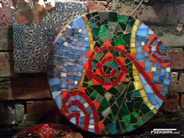 Мозаичное панно для кухни ярких рацветок