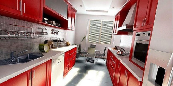 Дизайн узкой кухни