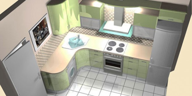 Дизайн кухни в панельном доме 9 кв (18 фото)